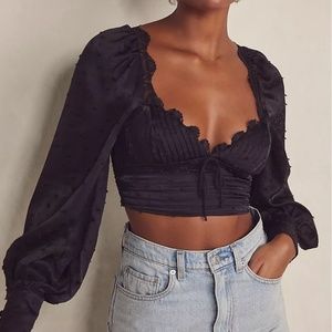For Love & Lemons Liz Crop Top
